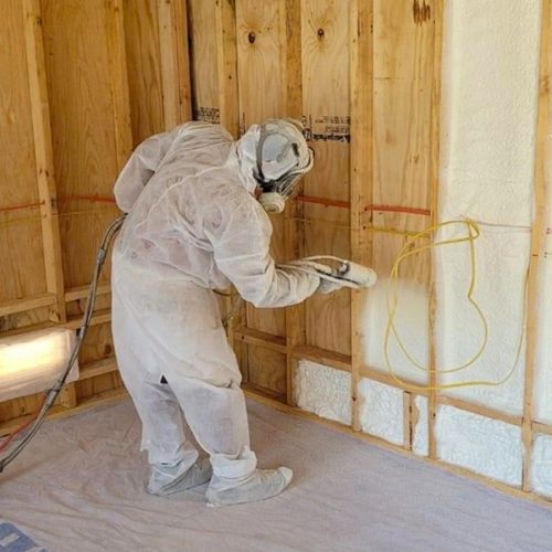 Spray foam insulation